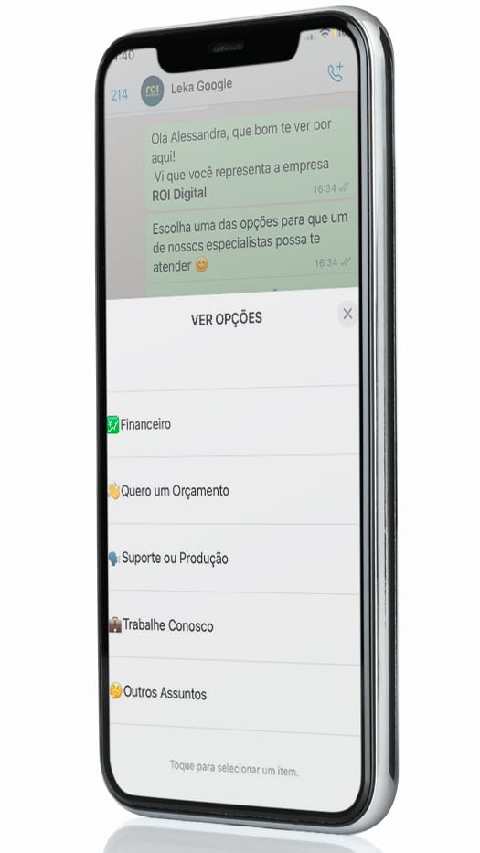 Celular Bot ROI Digital Agência de Marketing Digital em Londrina