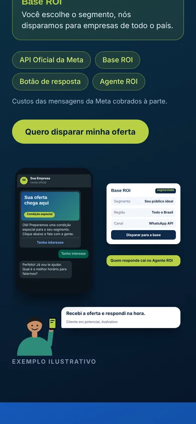 Seção de E-commerce do catálogo digital da ROI Digital aberta no celular